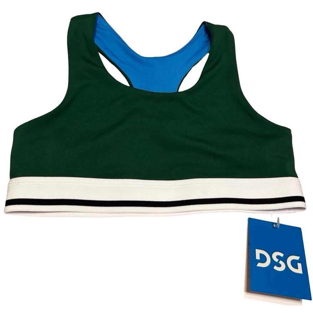 DSG Momentum Novelty Racerback Sports Bra Green Sz S (8-9) NWT